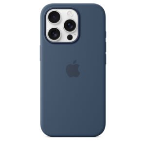 iphone 16 pro silicone case with magsafe – denim
