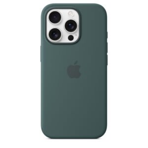iphone 16 pro silicone case with magsafe – lake green